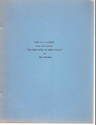 Hollywood Script-love Is A Science-the Series-the Many Loves Of Dobie Gillis