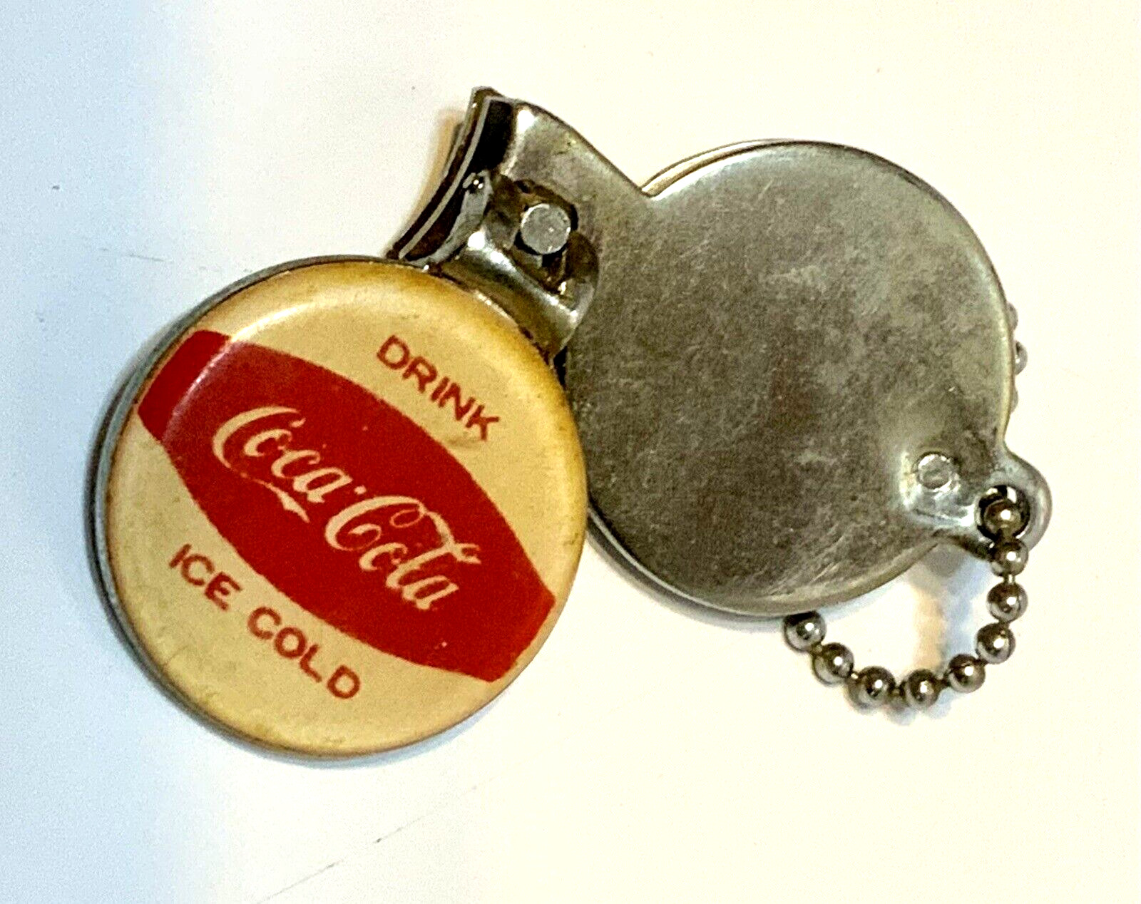Vintage Coca Cola Coke Vintage 1960s Nail Trimmer Clipper W/ Keychain