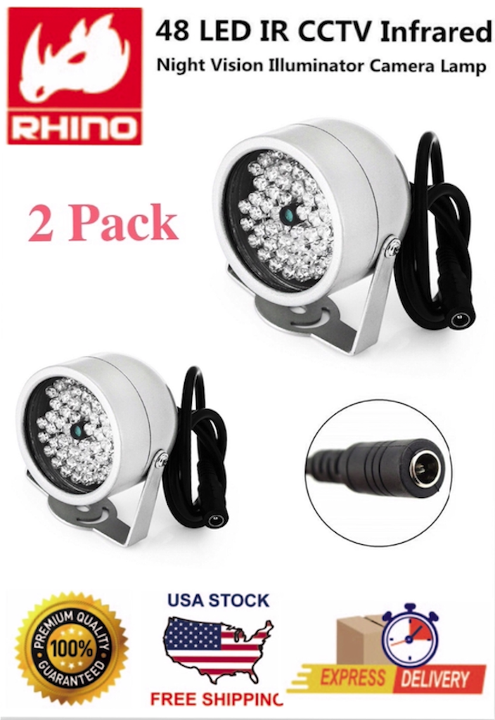 2pack 48 Led Illuminator Ir Infrared Night Vision Light For Security Cctv Camera