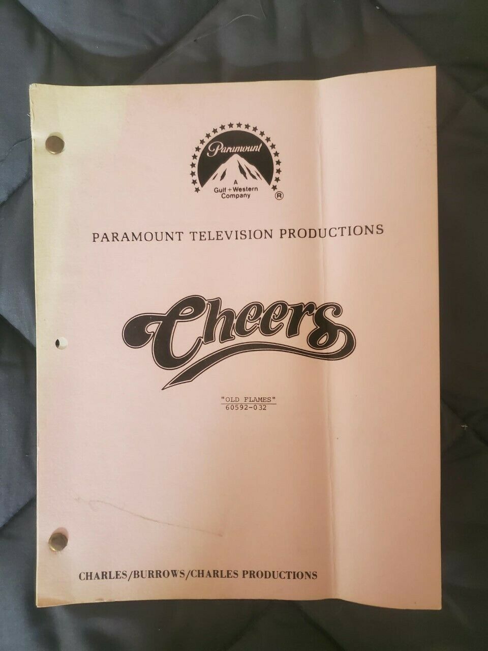 Cheers / 1983 Tv Script / First Draft / "old Flames" 60592-032