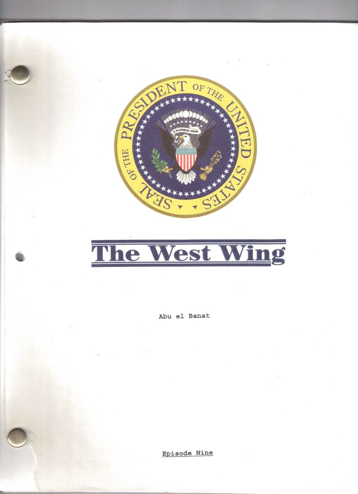 The West Wing Show Script "abu El Banat"
