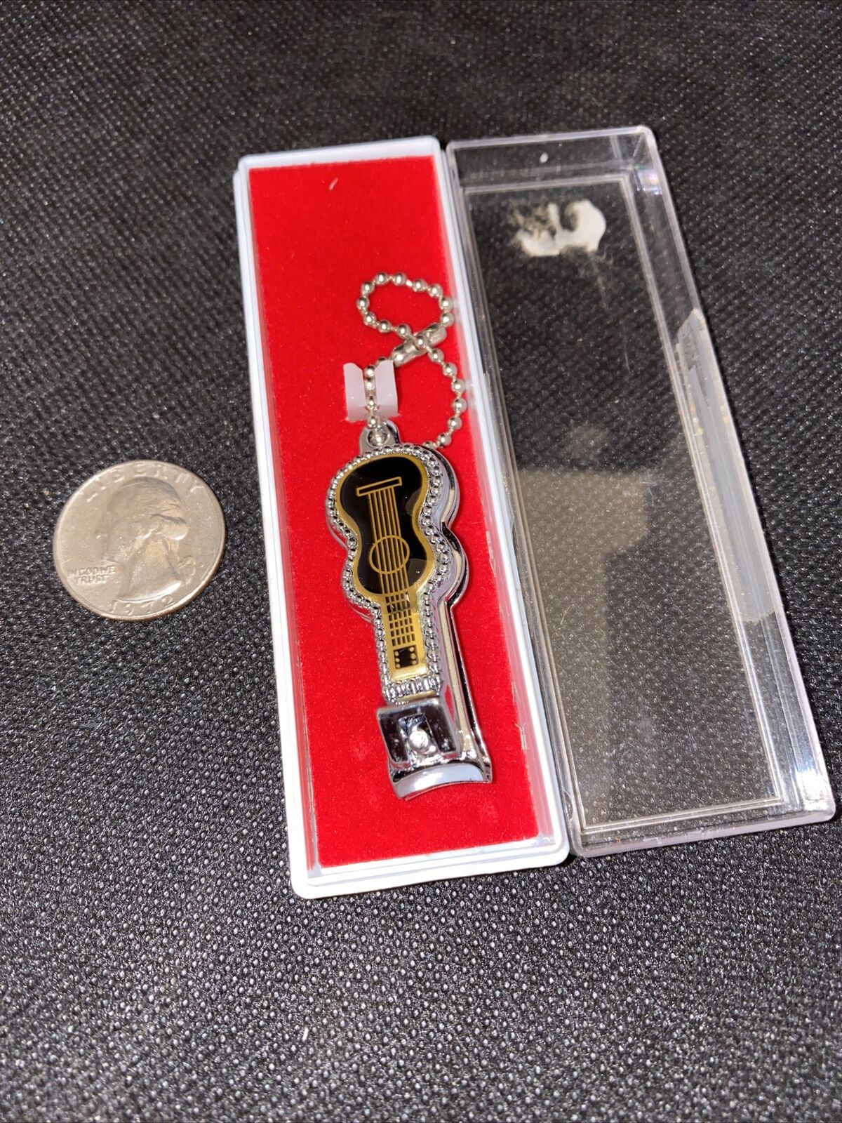 Miniature Guitar Nail Clipper W/ Chain
