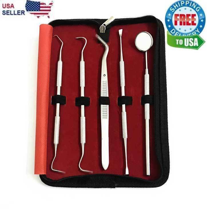 Dental Tools Scaler 5pcs Oral Hygeine Deep Cleaning Professional Set Kit Teeth