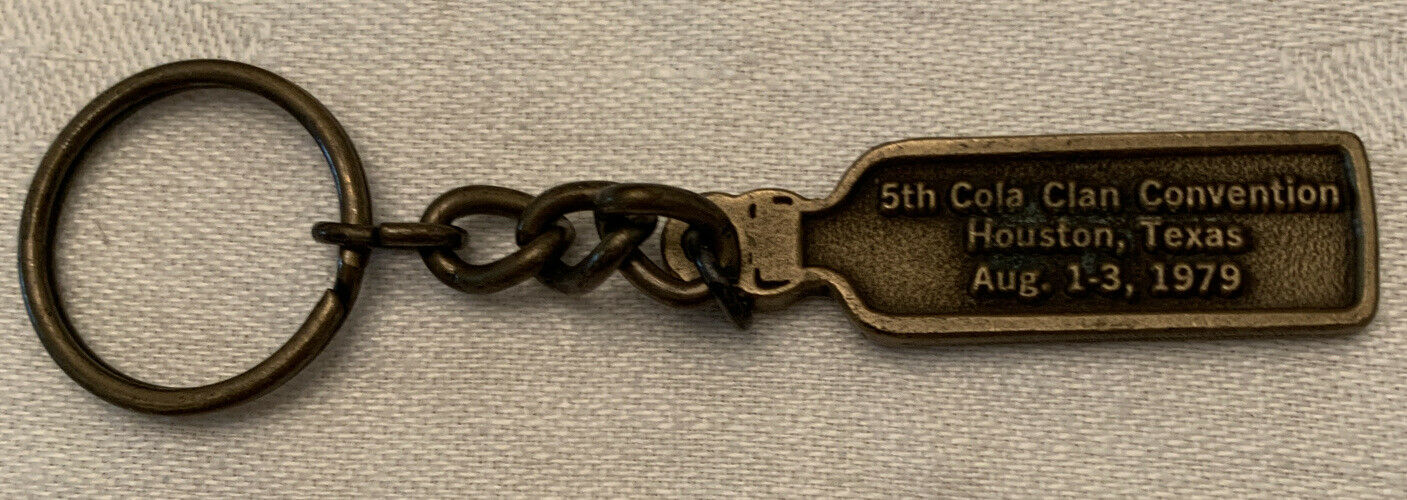 Coca Cola 5th Clan Convention, Houston, Tx , 1979, Key Chain In Shape Of Bottle